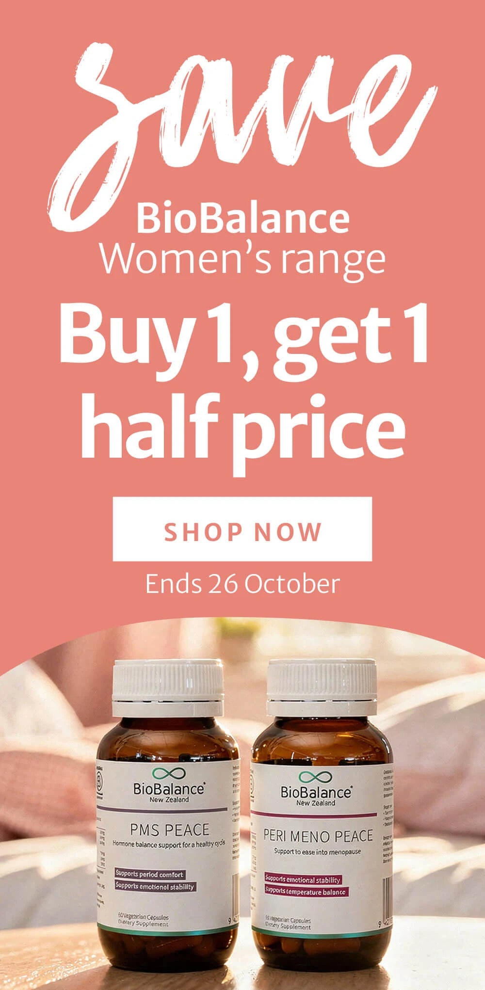 261012 BioBalance Women's range Buy 1, get 1 half price