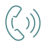 Outline of a phone icon.