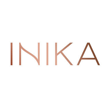 INIKA logo in rose gold on a white background.
