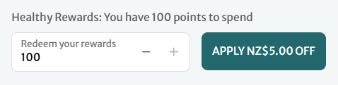 Rewards Checkout.