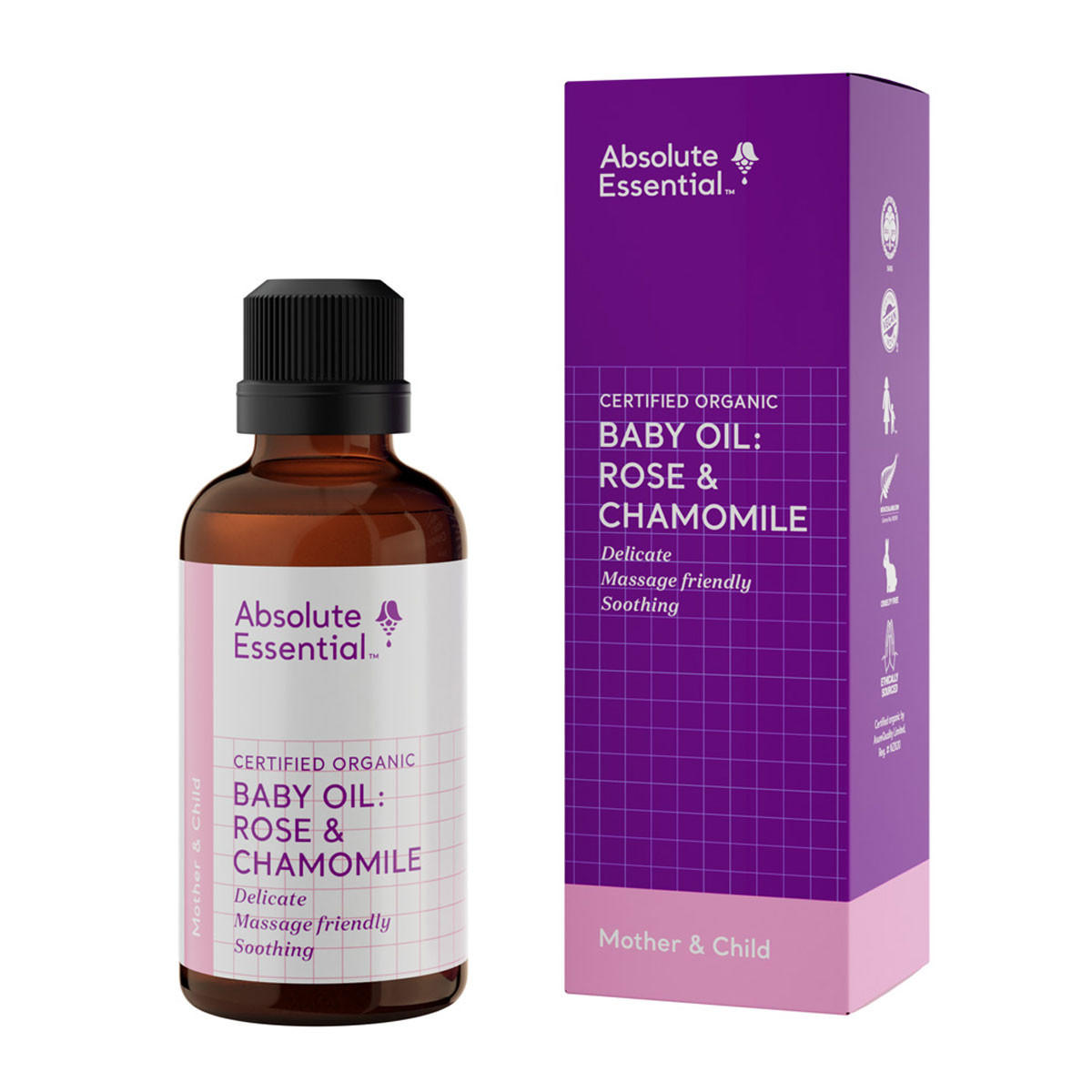 Absolute Essential Baby Oil Rose and Chamomile Organic_1