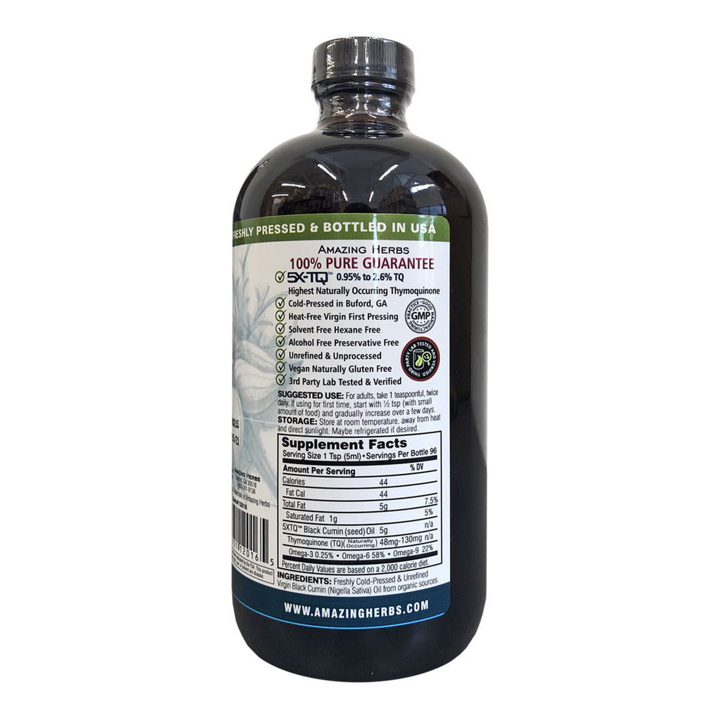 Amazing Herbs 100percent Pure Cold-Pressed Black Cumin Seed Oil_2