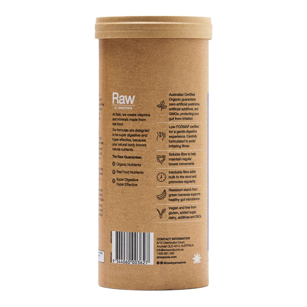 Brown cardboard container with nutritional information on a white background.