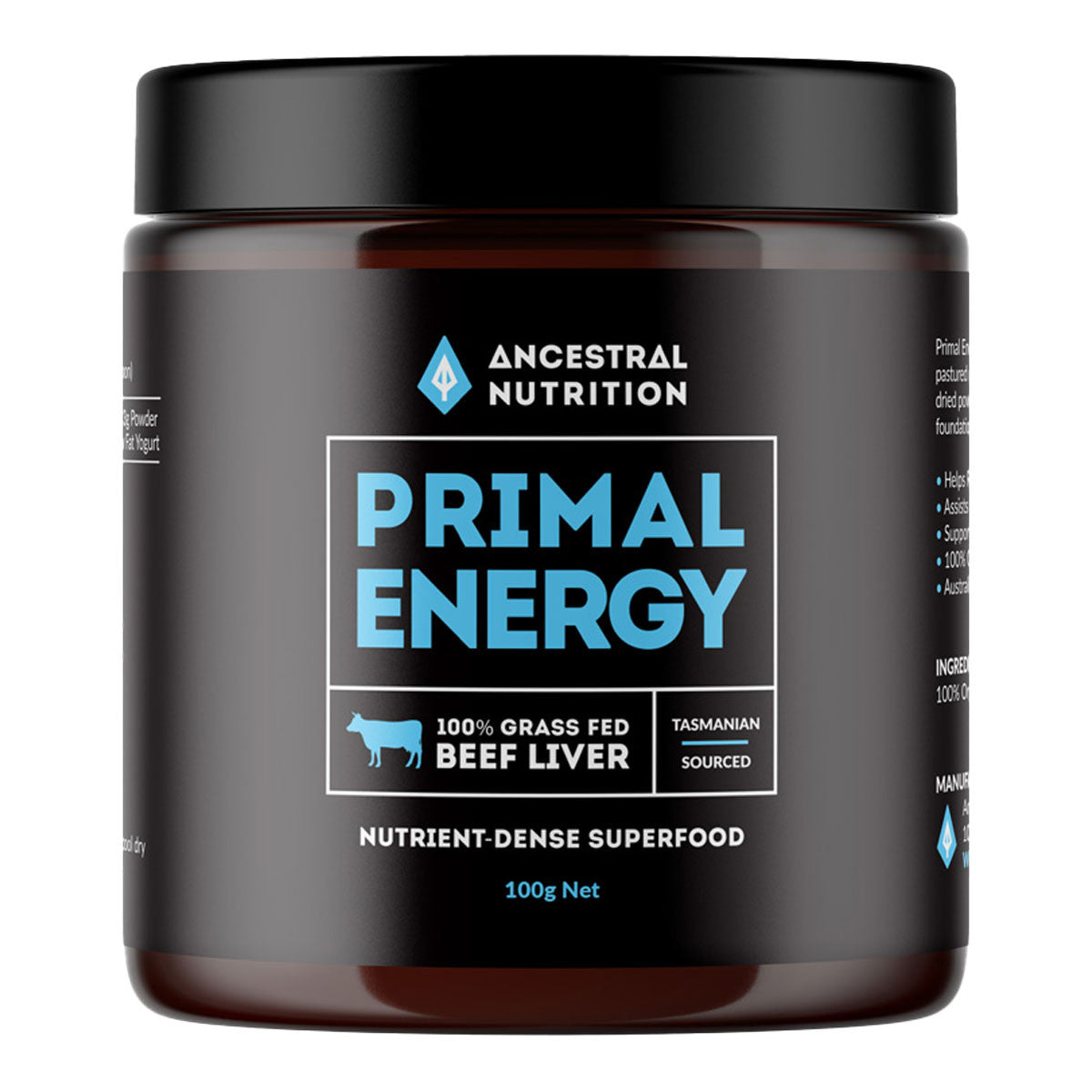 ANCESTRAL NUTRITION Primal Energy Powder 100% Grass Fed Beef Liver _1