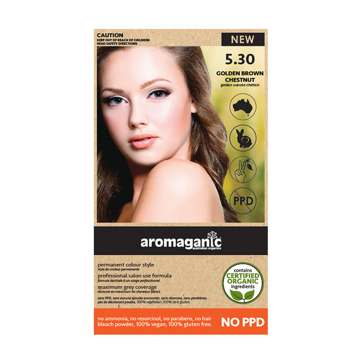 Aromaganic Golden Brown Chestnut Hair Dye 5.3_1
