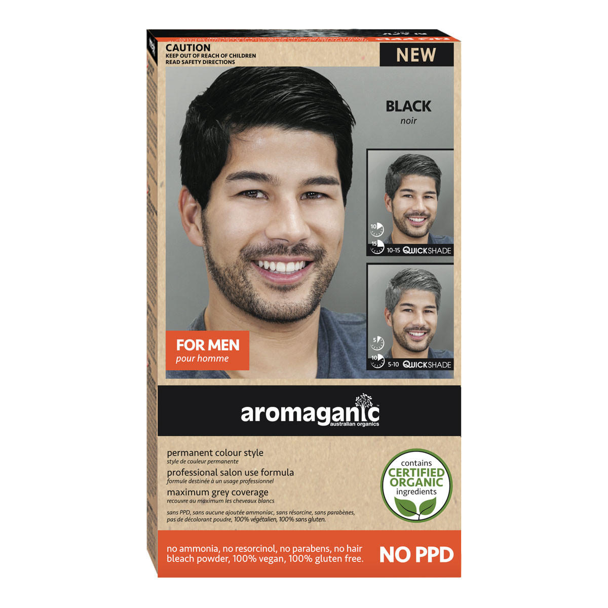 Aromaganic Mens Hair Dye Black Natural_1
