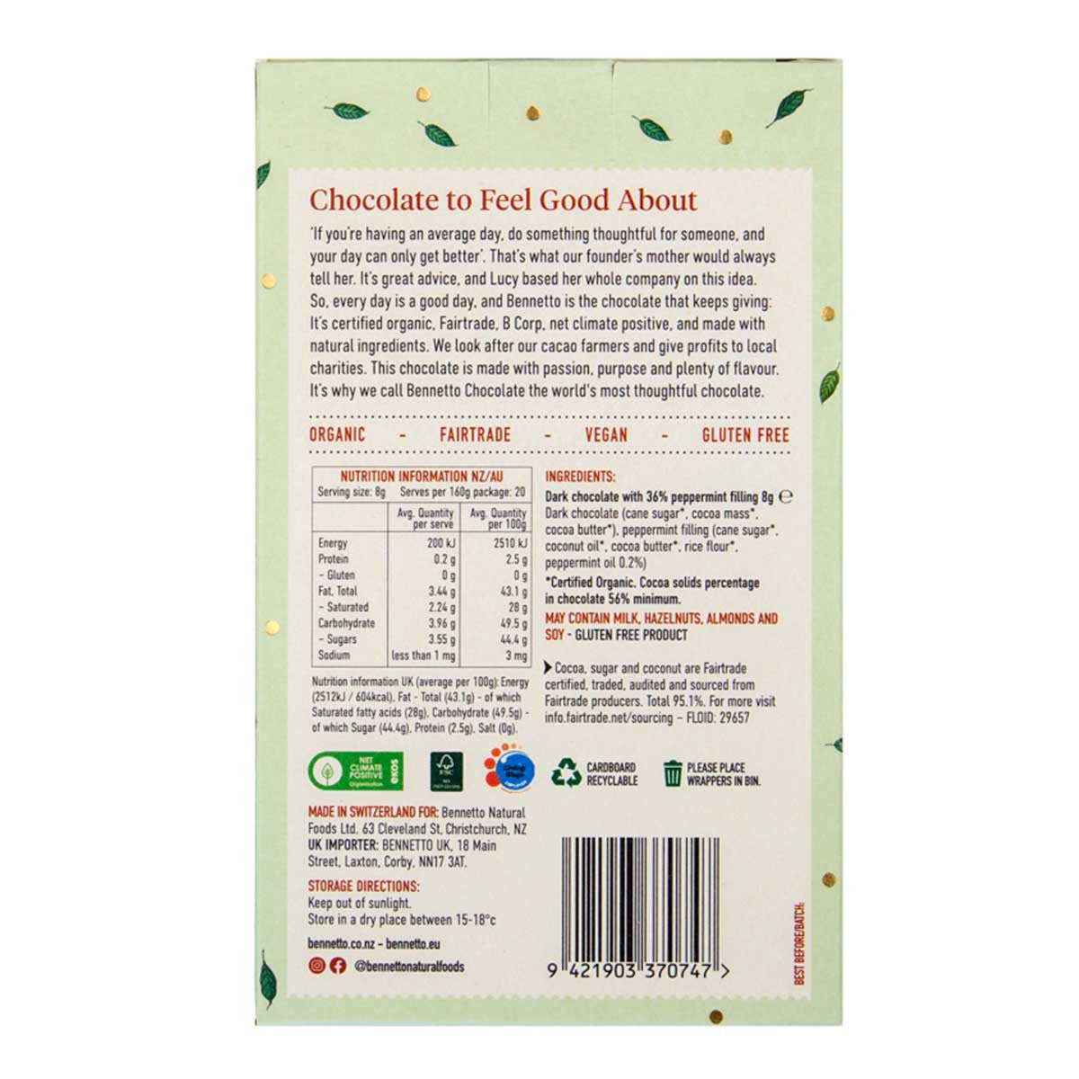 Bennetto Organic After Dinner Mints Truffle Squares _2