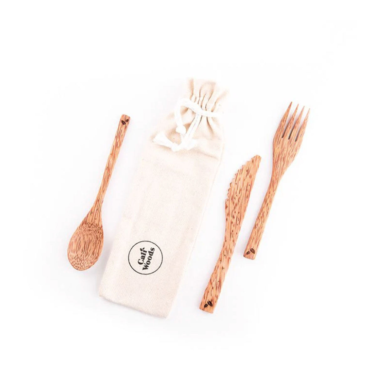 CaliWoods Coconut Wood Cutlery Pack _2