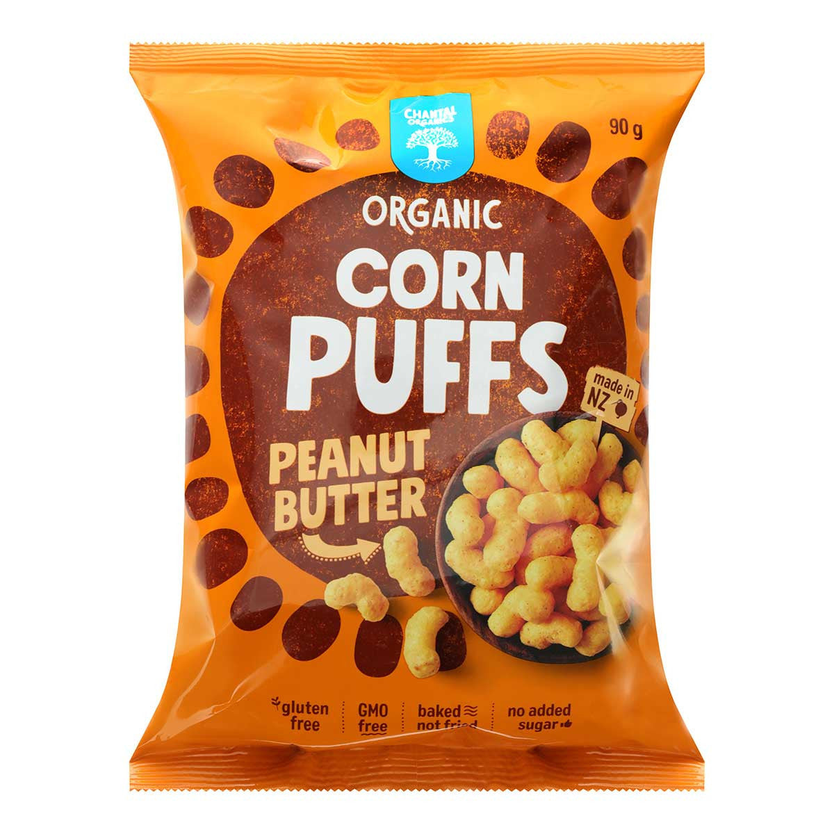 Chantal Organics Organic Corn Puffs - Peanut Butter _1