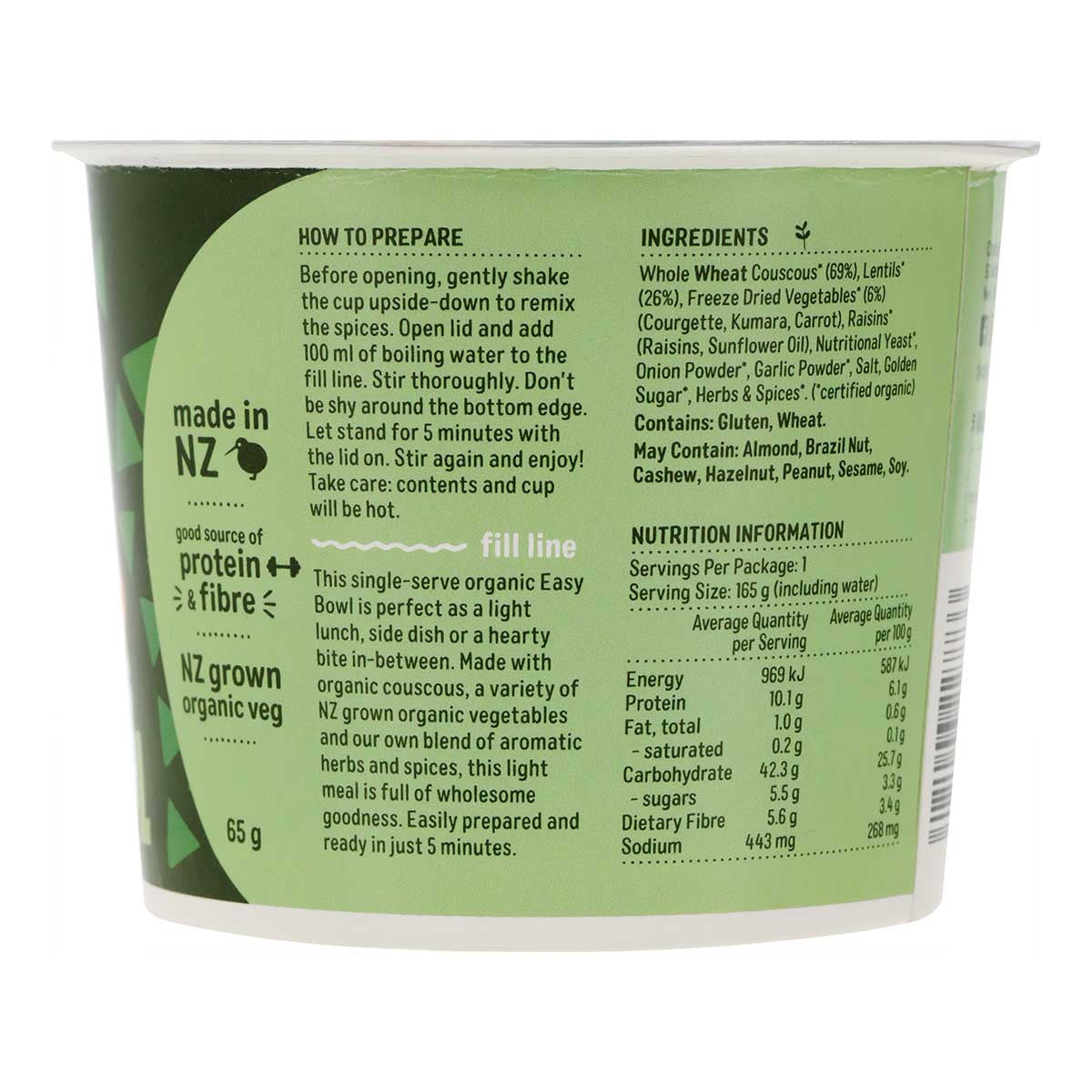 Chantal Organics Organic Spicy Lentil Couscous & Veg Easy Bowl _3