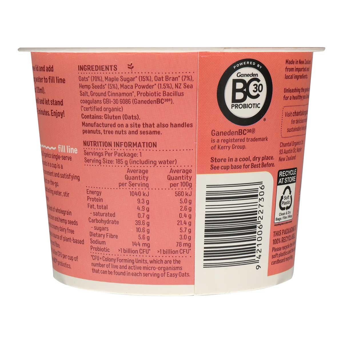 Chantal Organics Probiotic Maple and Maca Easy Oats_2