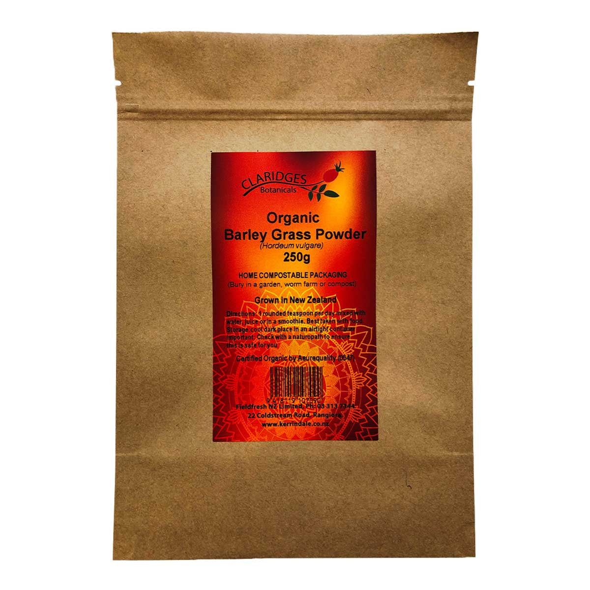 Claridges Botanicals Barley Grass Powder - certified organic_1