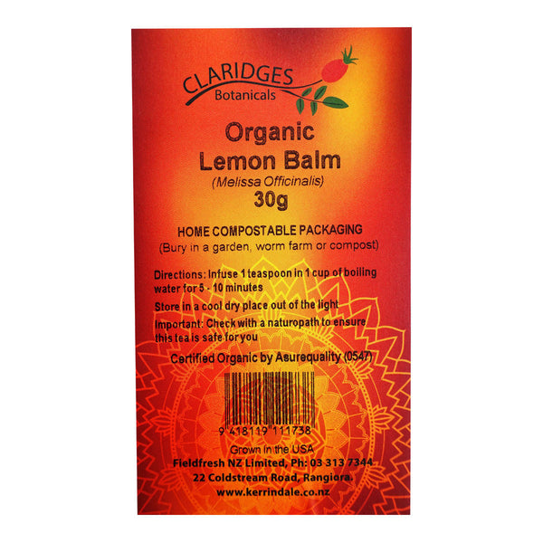 Lemon Balm Leaf Tea - Loose Organic