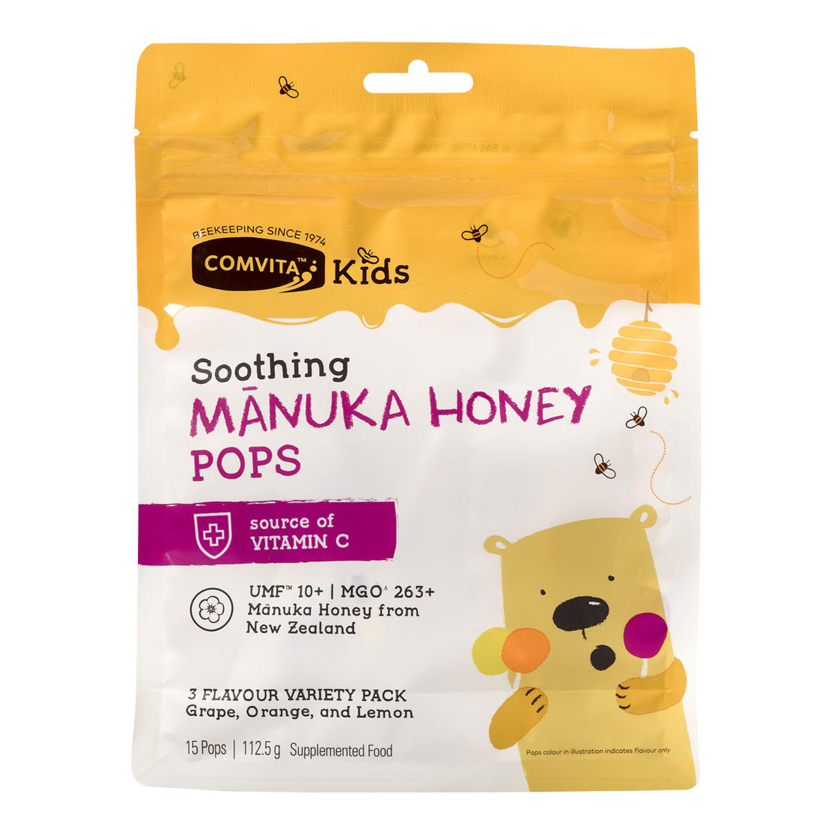 Comvita Soothing Manuka Honey Pops Variety Pack_1
