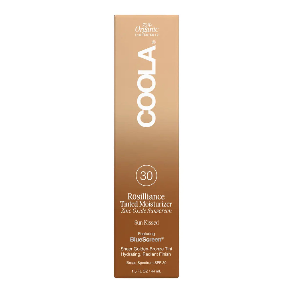 Rectangular box of Coola Tinted Moisturizer on a white background.