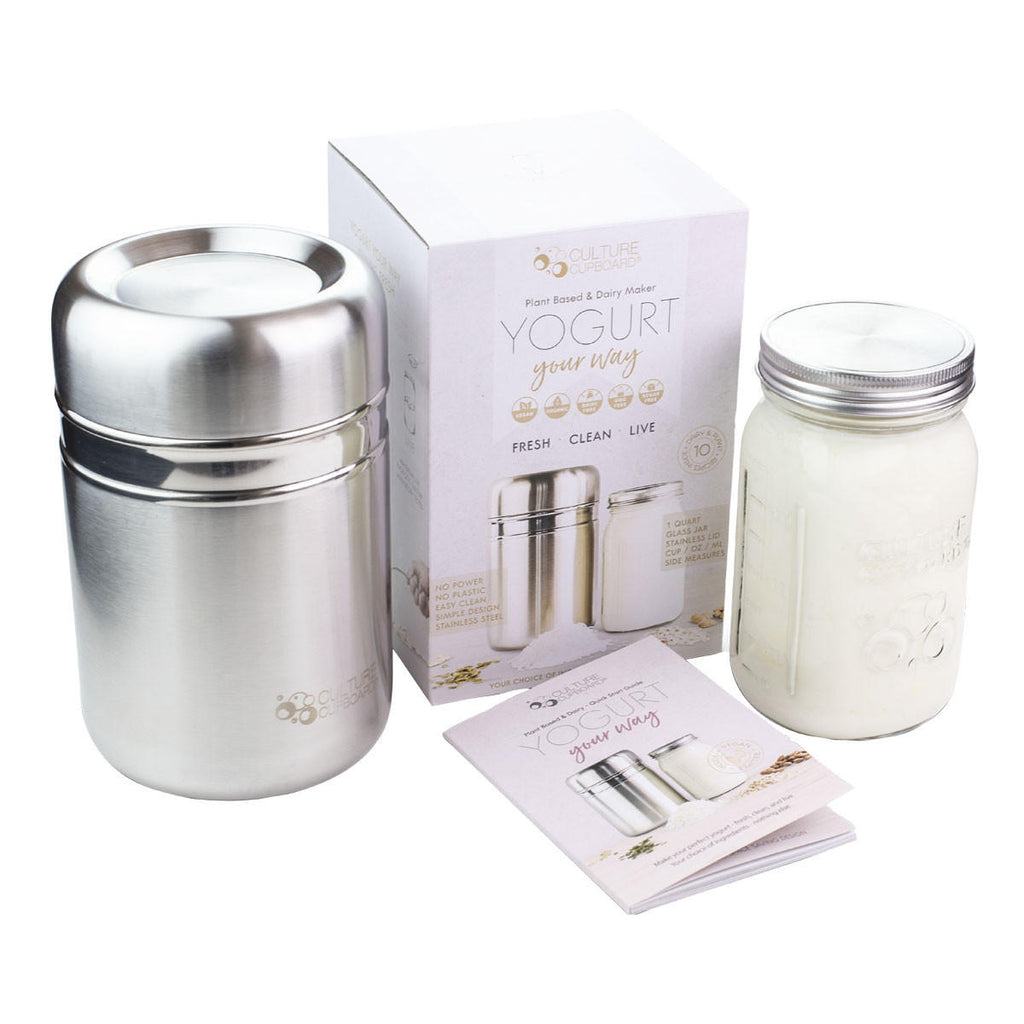 Country Trading Co Yoghurt Maker - Stainless Steel with Glass Jar_1