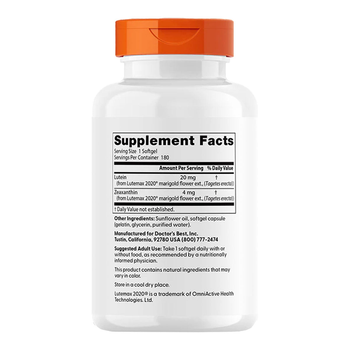 Doctor's Best Lutein featuring Lutemax 20mg _2