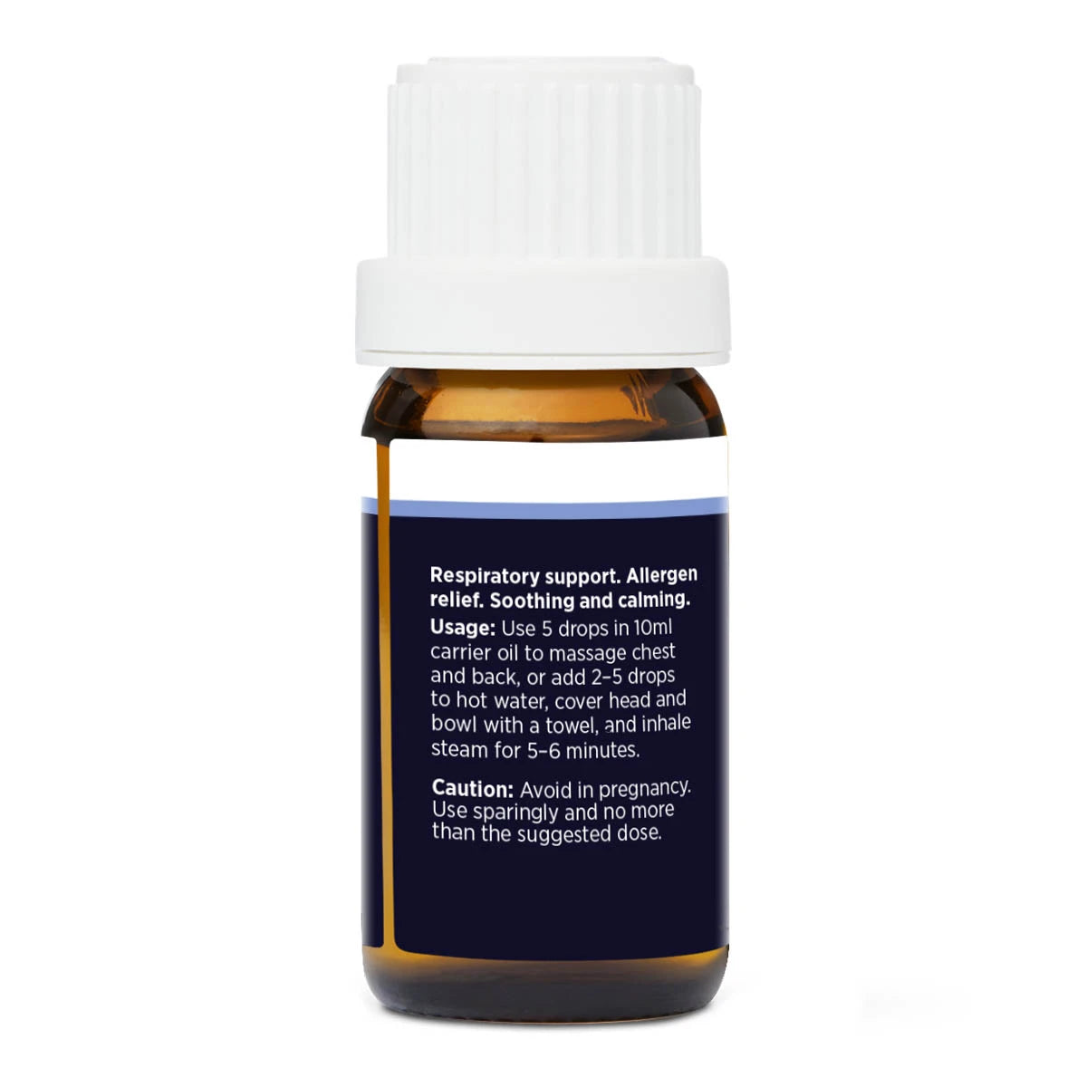 Back view of bottle of aniseed essential oil with product benefits, usage & cautions.