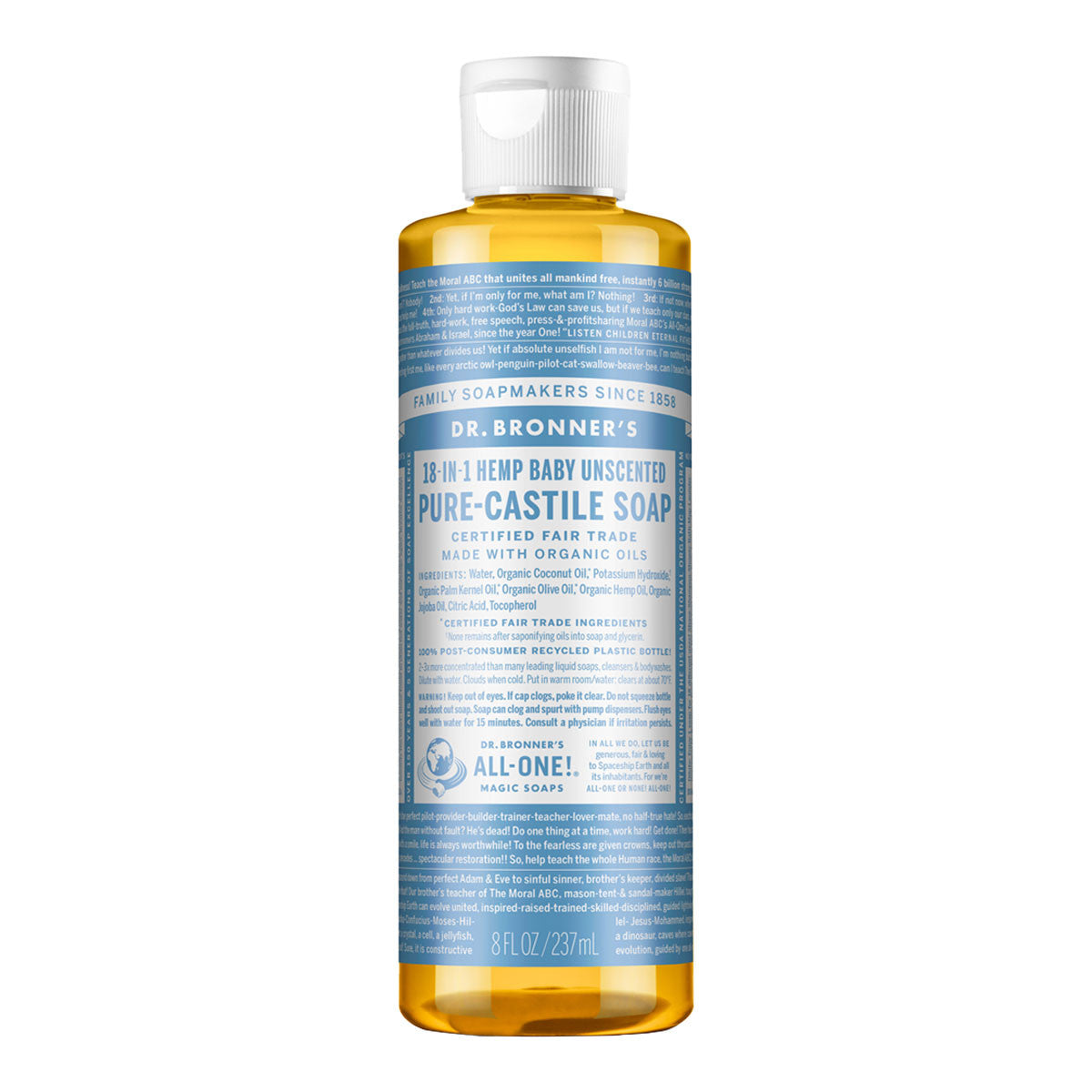 Dr Bronner's 18-in-1 Hemp Baby Unscented Liquid Soap _1