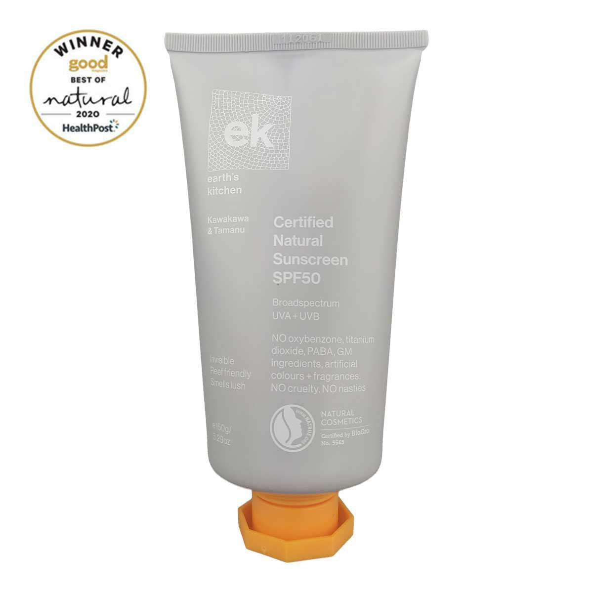 Earth's Kitchen Kawakawa & Tamanu Certified Natural Sunscreen SPF50 _1