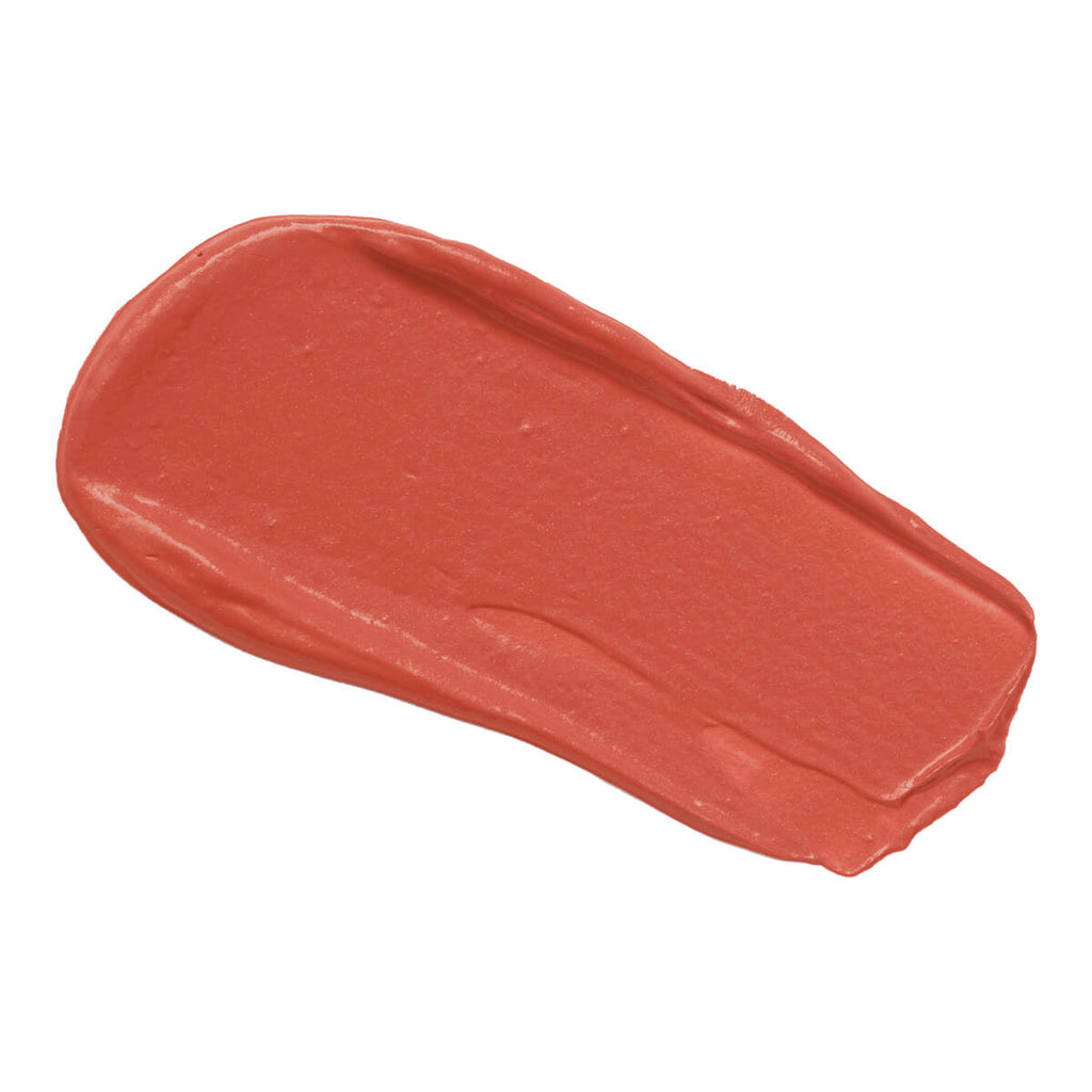 Red-brown lipstick swatch on a white background.