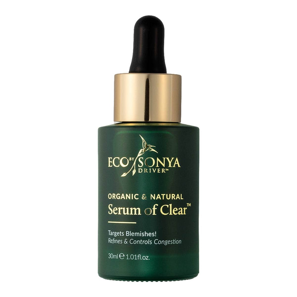Eco by Sonya Serum of Clear skincare dropper bottle.