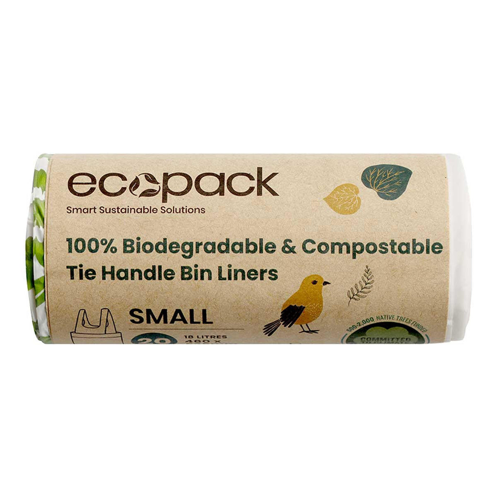 Ecopack 100percent Biodegradable and Compostable Tie Handle Bin Liners_1