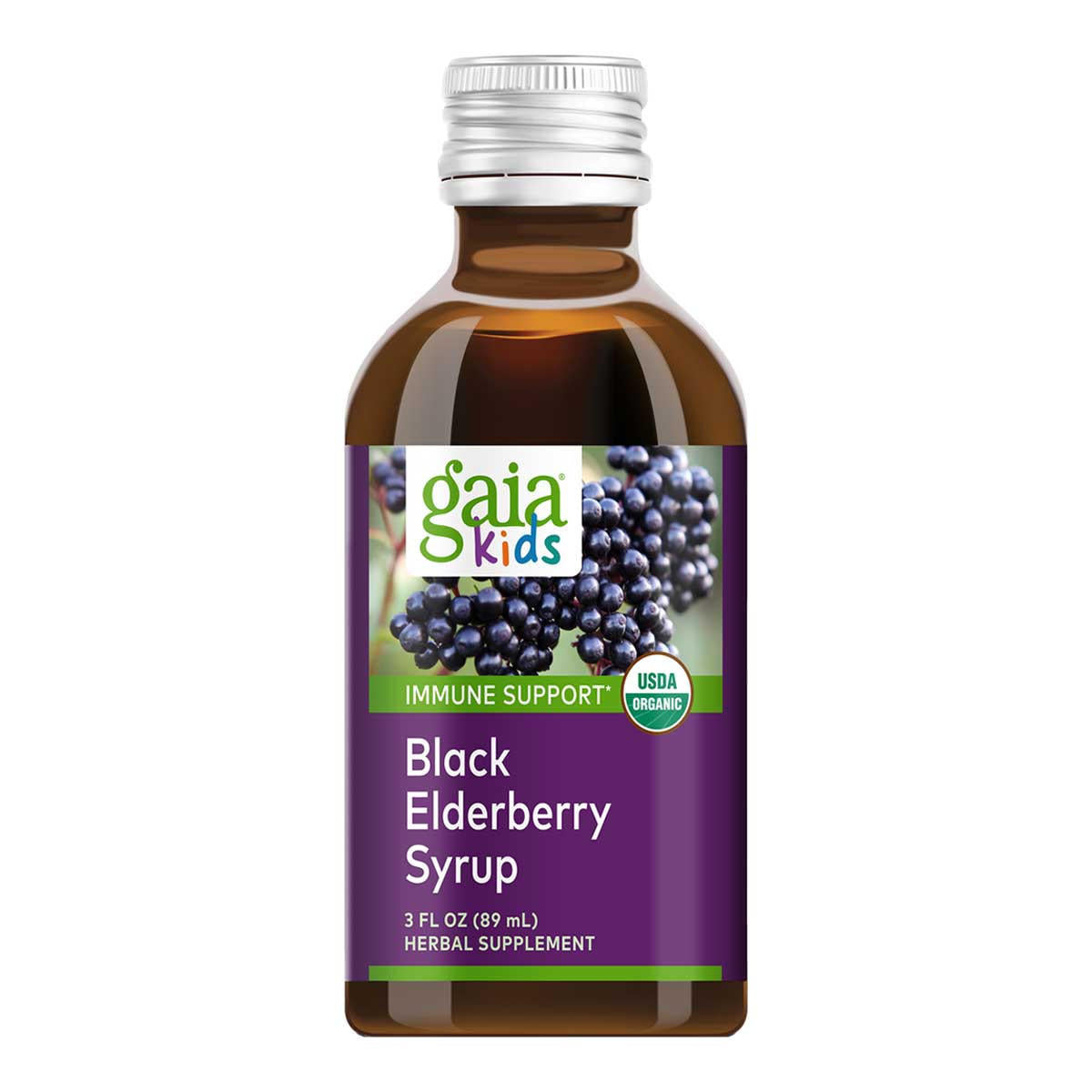 Gaia Herbs GaiaKids Black Elderberry Syrup_1