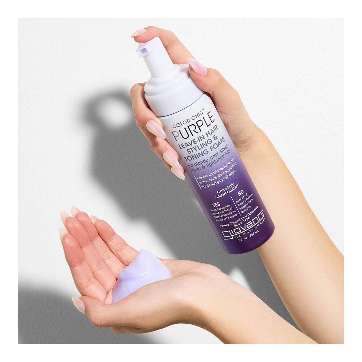 Giovanni Purple Leave-in Styling & Toning Foam _2