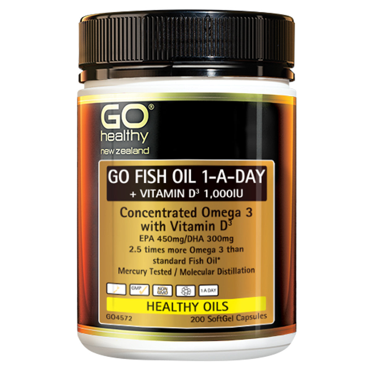 GO Healthy Go Fish Oil 1-A-Day Vitamin D3 1,000IU_1