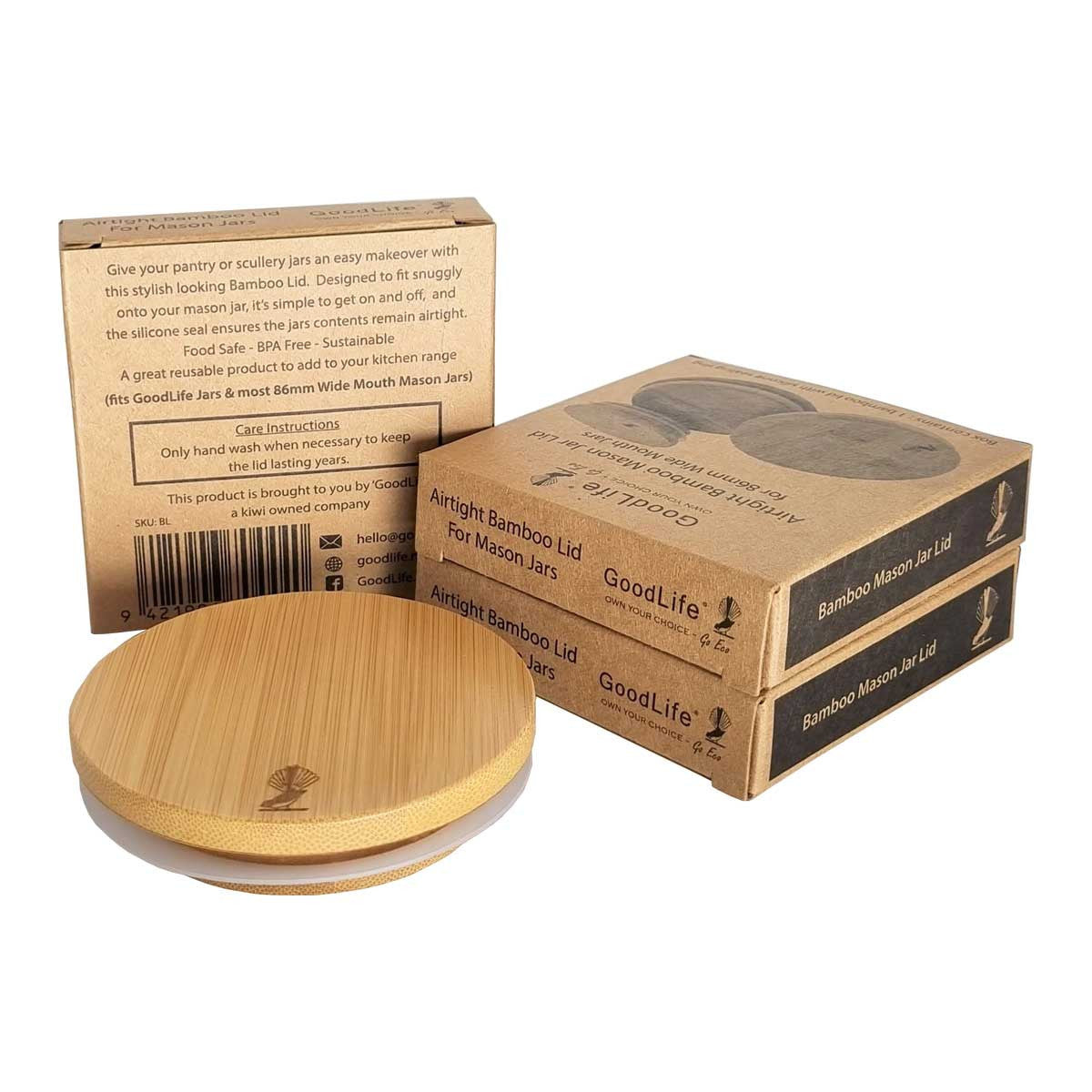 Goodlife Airtight Bamboo Lid for Mason Jars _1