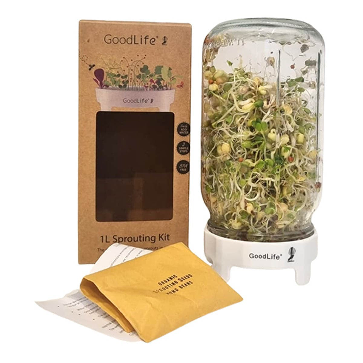 Goodlife Sprouting Jar Kit Gift Box Set _2