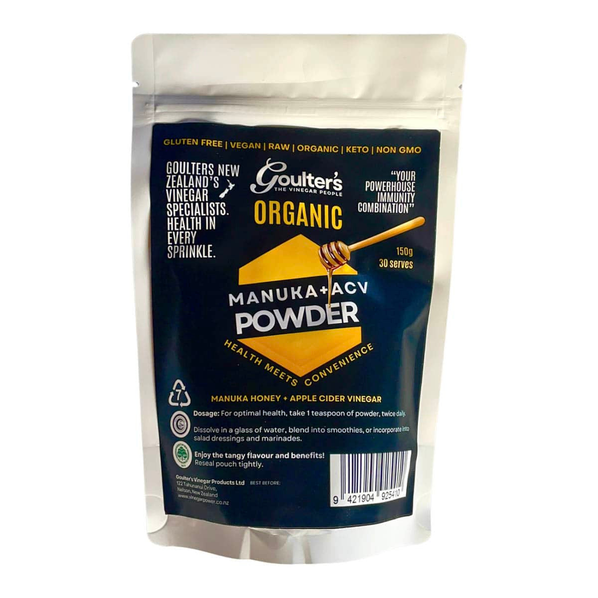 Goulter's Vinegar Products Organic Manuka Honey + Apple Cider Vinegar Powder _1
