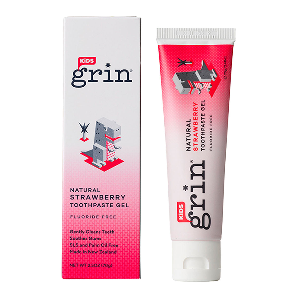 Grin Kids Natural Strawberry Toothpaste Fluoride Free _2