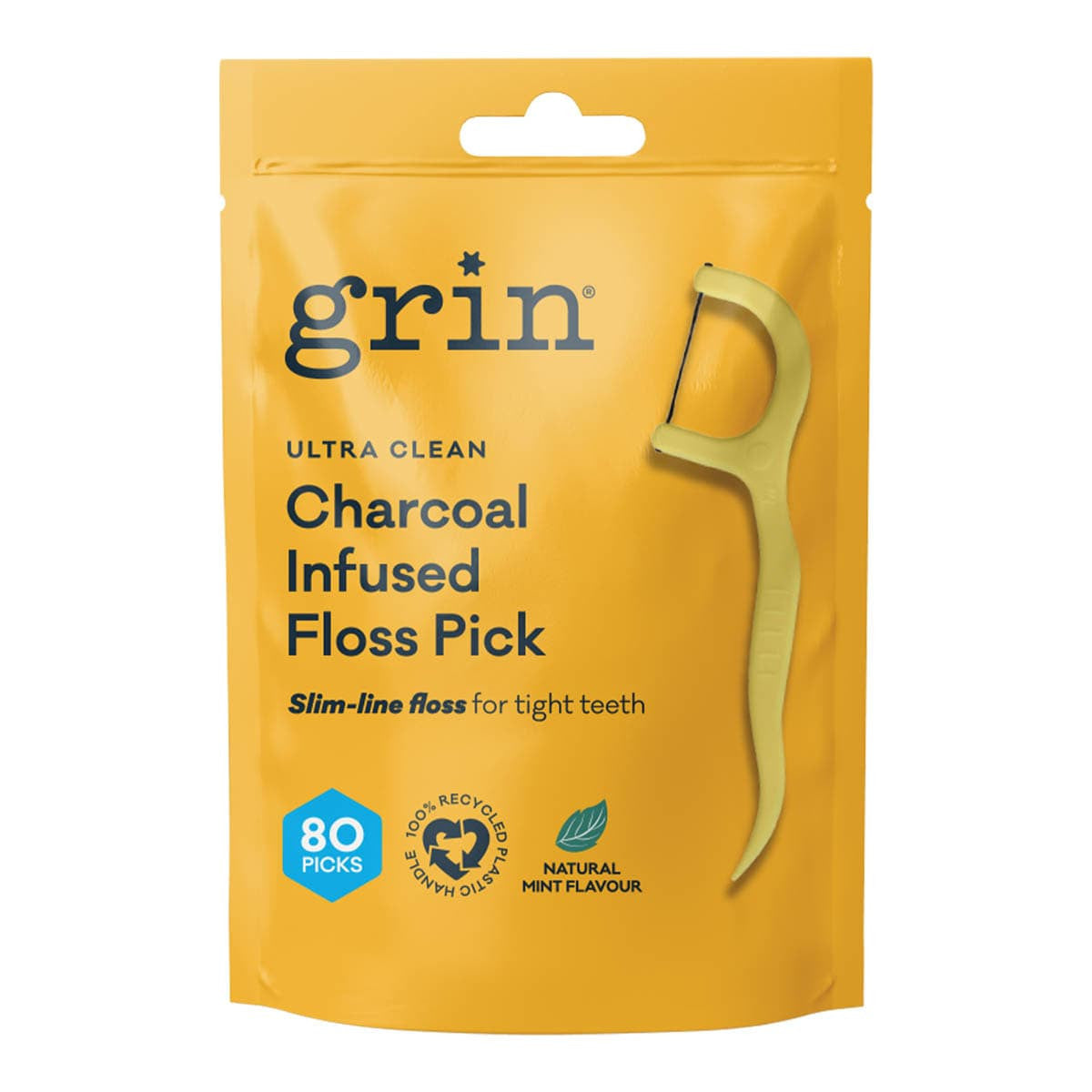 Grin Ultra Clean Charcoal Infused Floss Picks _2