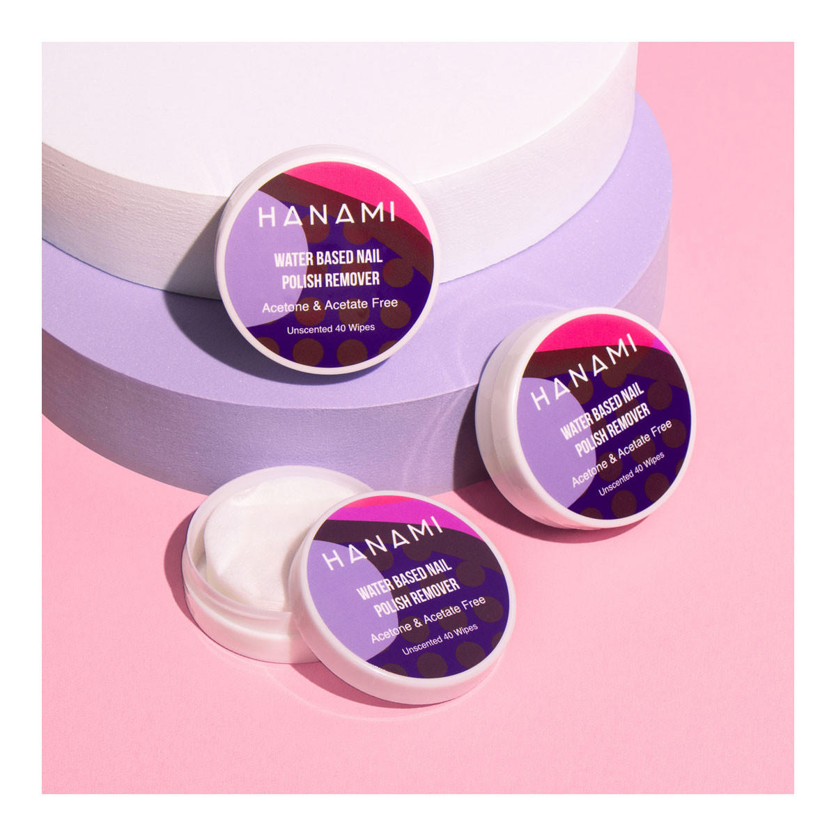 Hanami Water Based Nail Polish Remover Wipes - Unscented_2
