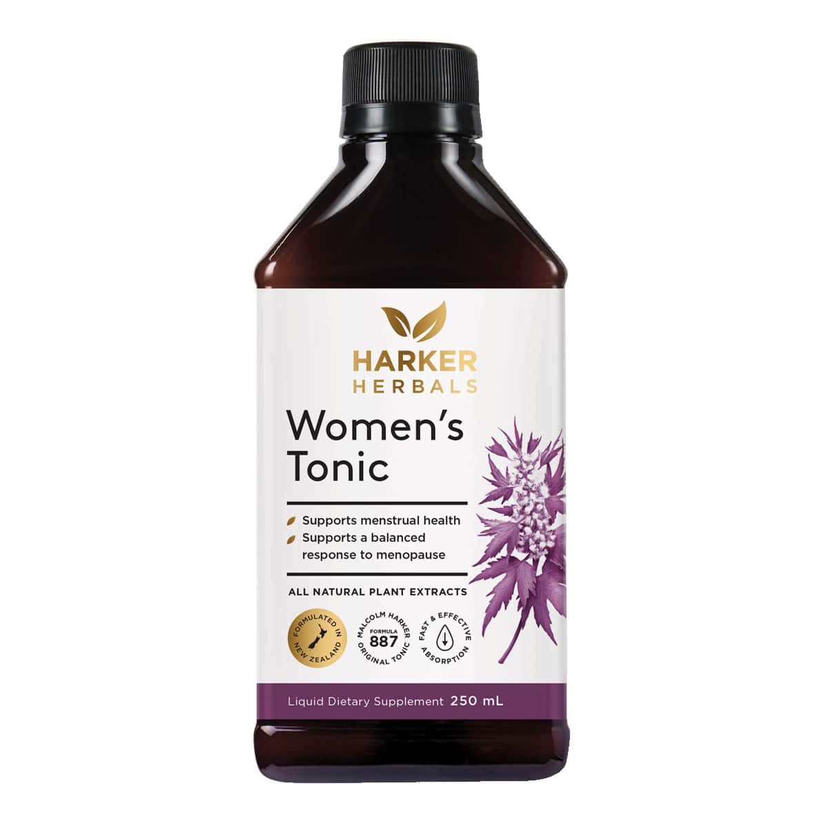Harker Herbals Women's Tonic bottle on a white background.