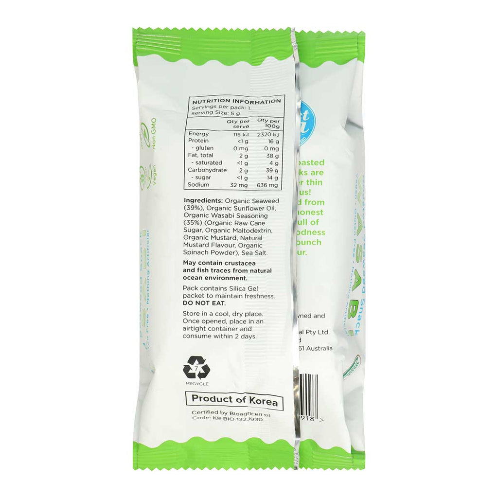 honest sea Roasted Seaweed Snack - Wasabi _2