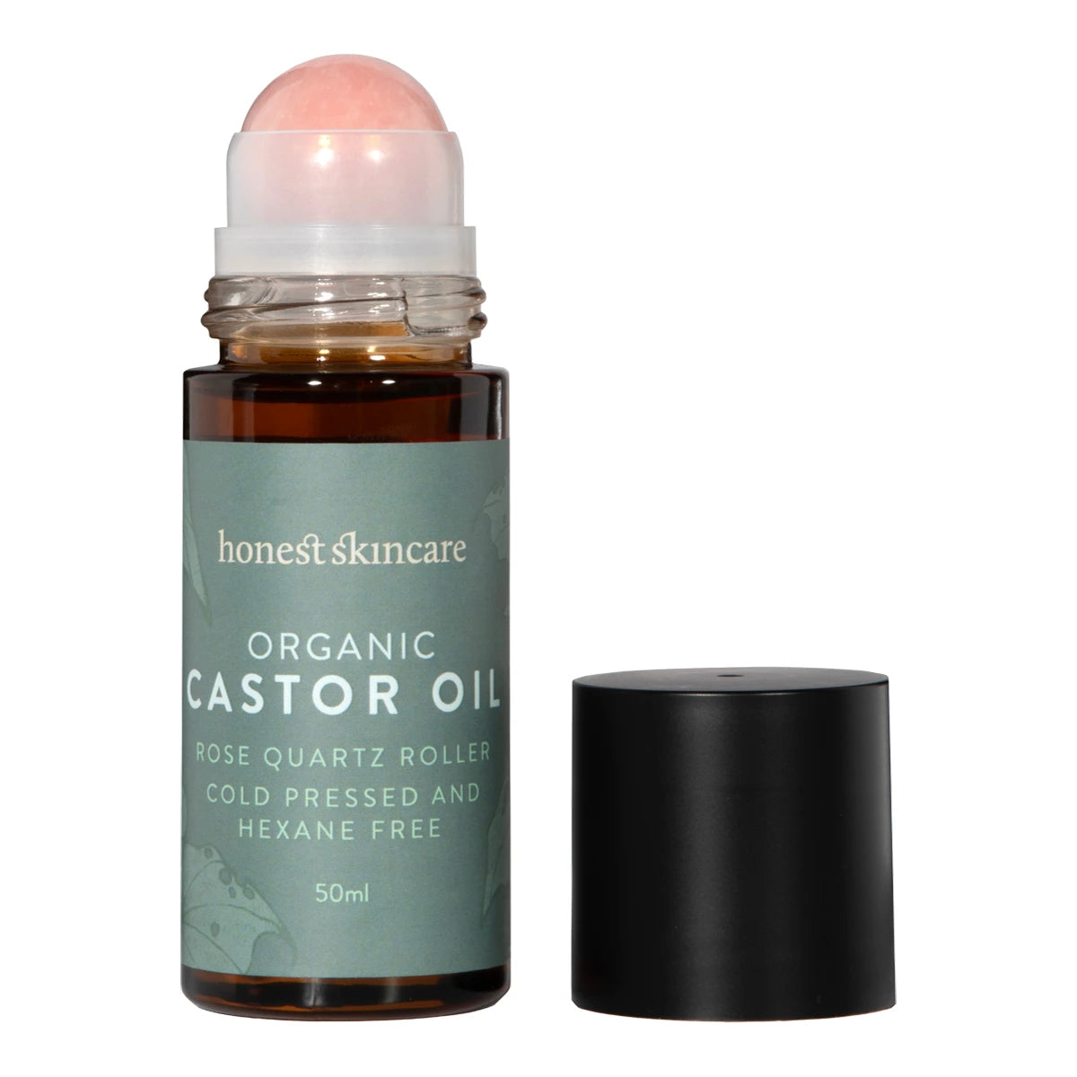 Organic Castor Oil Rose Quartz Roller