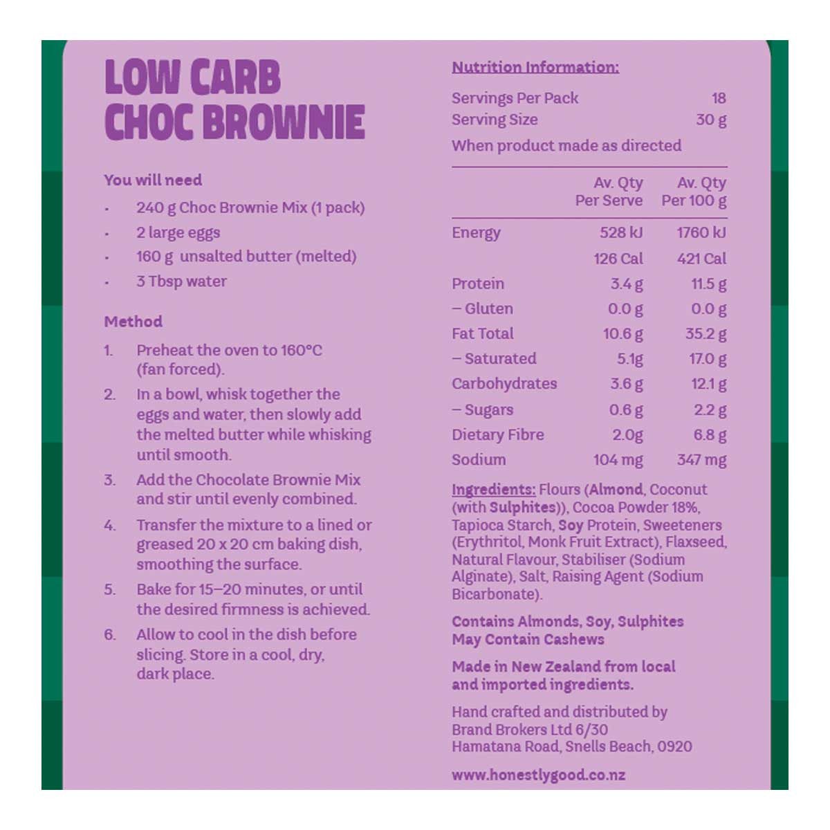 Honestly Good Low Carb Gluten Free Chocolate Brownie _2