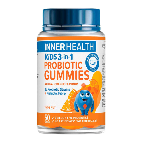 Kids 3-in-1 Probiotic Gummies Natural Orange Flavour