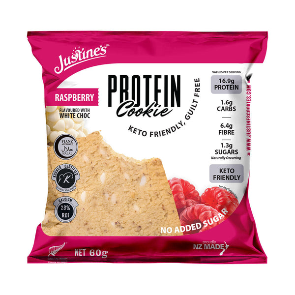 Raspberry White Choc Protein Cookie