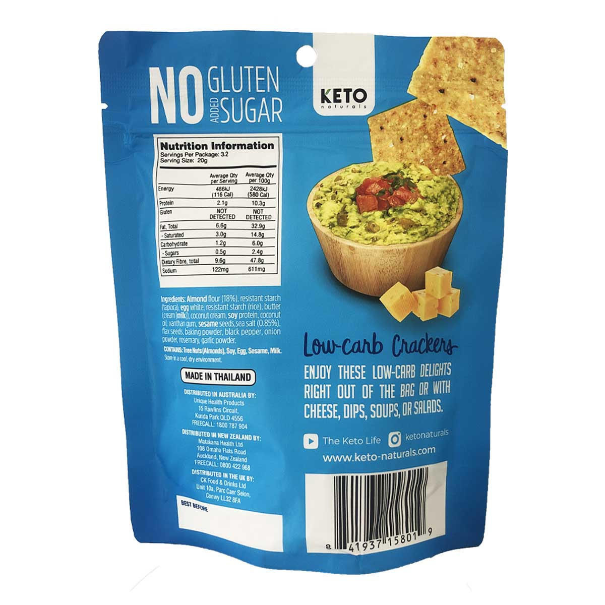 KETO Naturals Almond Flour Crackers Sea Salt_2
