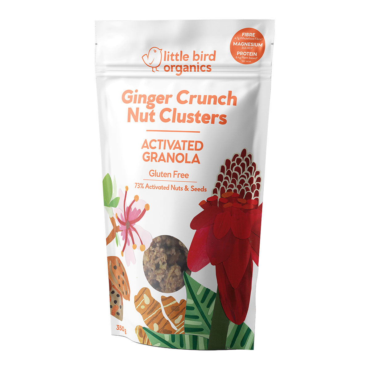 Little Bird Organics Activated Granola - Ginger Crunch Nut Clusters_1