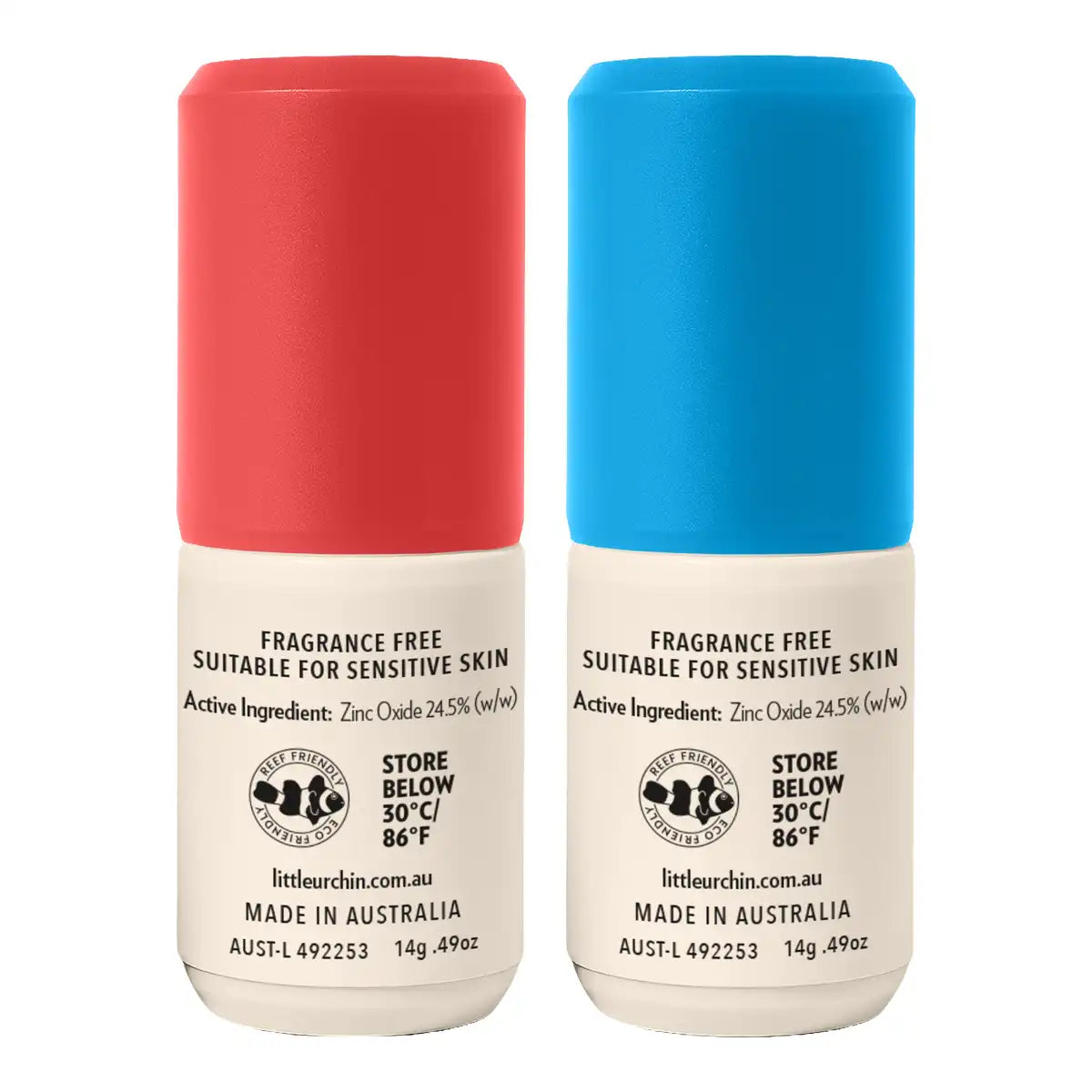 Red & Blue Natural Zinc Stick SPF 50+