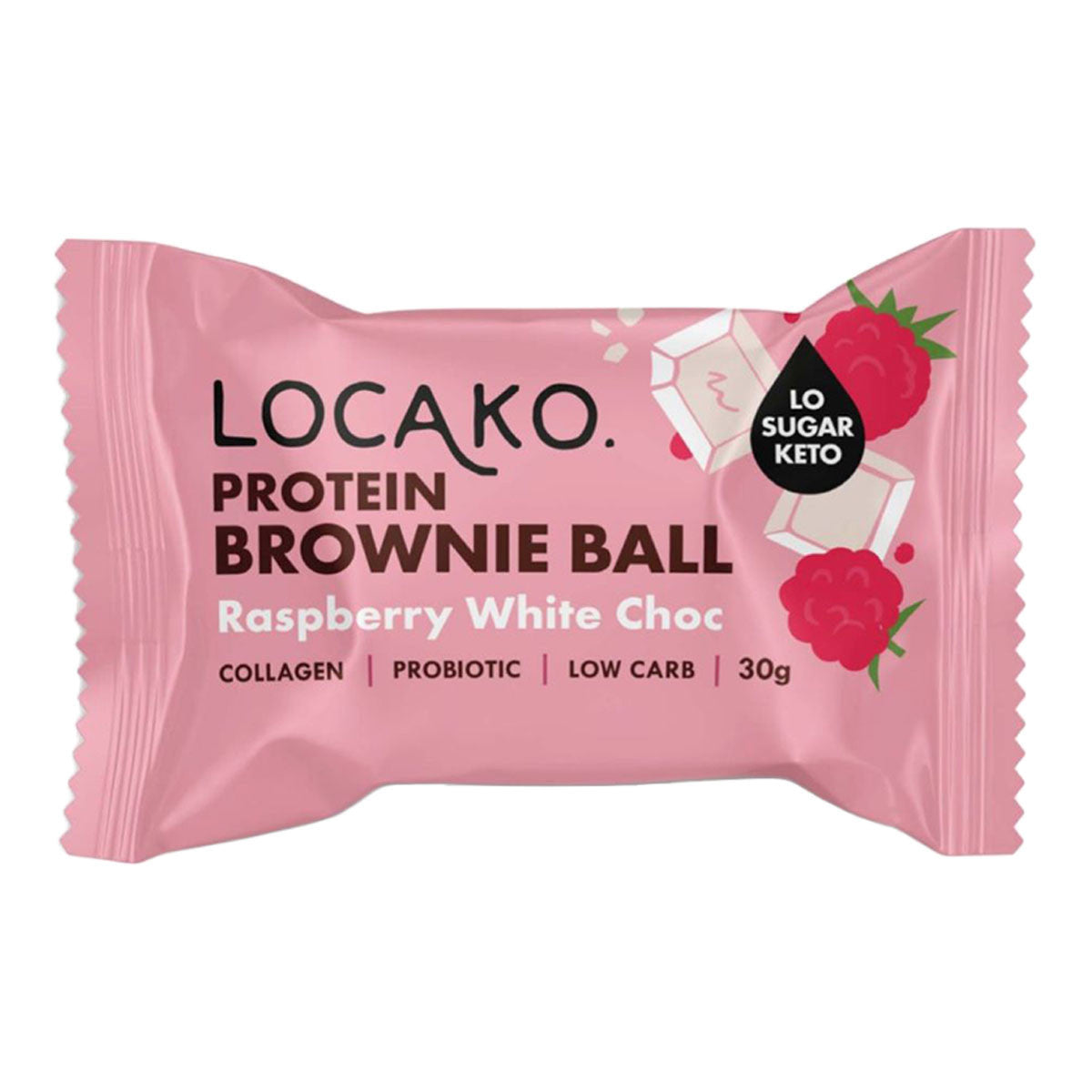 Locako Protein Brownie Ball - Raspberry White Chocolate _1