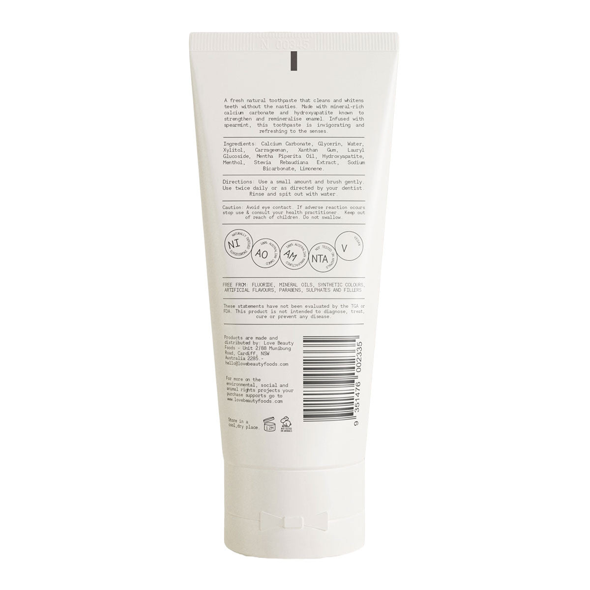Love Beauty Foods Natural Toothpaste - Bright White _2