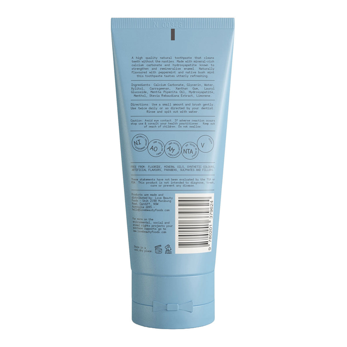 Love Beauty Foods Natural Toothpaste - Fresh Native Mint _2