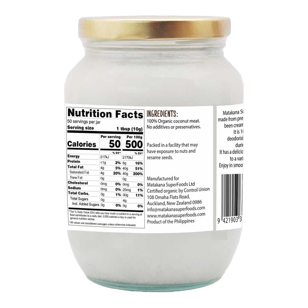 Matakana Superfoods Coconut Butter Organic_2