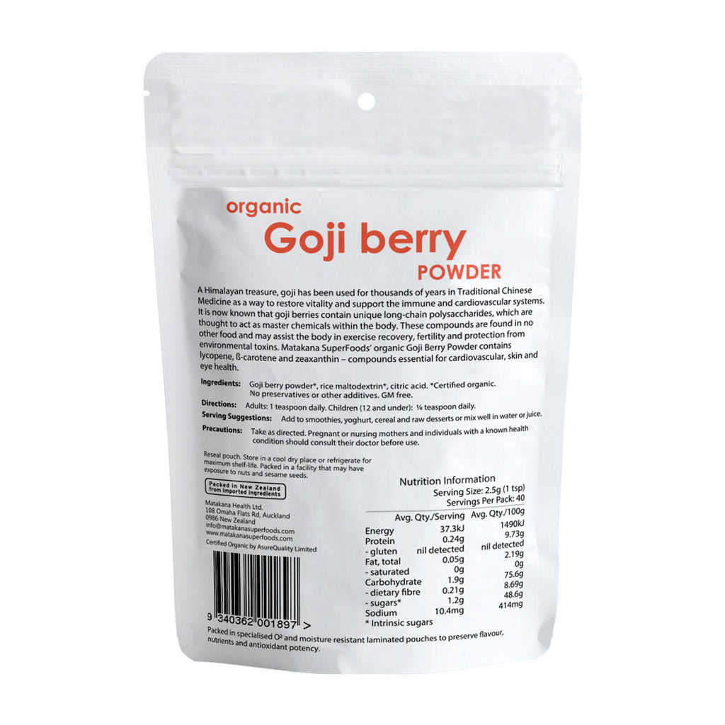 Matakana Superfoods Goji Berry Organic Powder_2